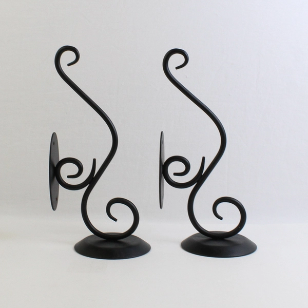Lot of 2 PartyLite Hearthside Sconce Candle Holder Black Wrought Iron