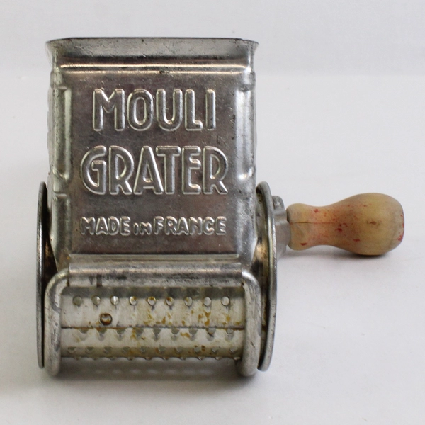 Vintage Metal Mouli Hand Grater Wooden Handle France