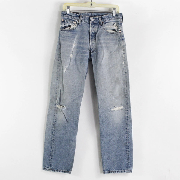 Lot of 3 Levi's 501 32x32 Denim Jeans Damaged/Ripped/Stained Cowboy Worn