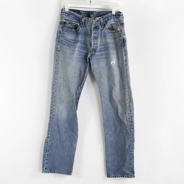 Lot of 3 Levi's 501 32x32 Denim Jeans Damaged/Ripped/Stained Cowboy Worn