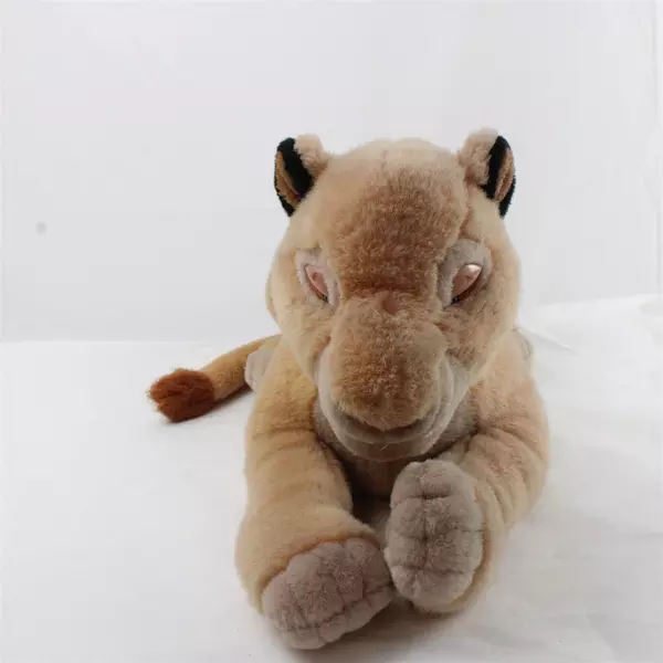 Stuffed Plush Lioness Laying Down 22in Soft Toy Tail