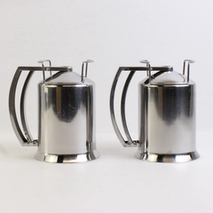 Lot Of 2 Unbranded Stainless Steel Dough/Pancake Batter Dispensers 6.25" Tall