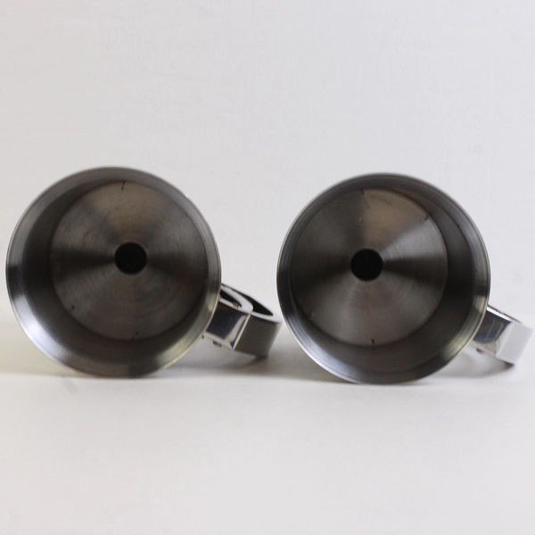 Lot Of 2 Unbranded Stainless Steel Dough/Pancake Batter Dispensers 6.25" Tall