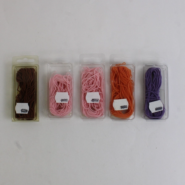 Lot of 5 Fleur de Paris Velour Yarn 10 yds. 100% Nylon, Multi Colors New 