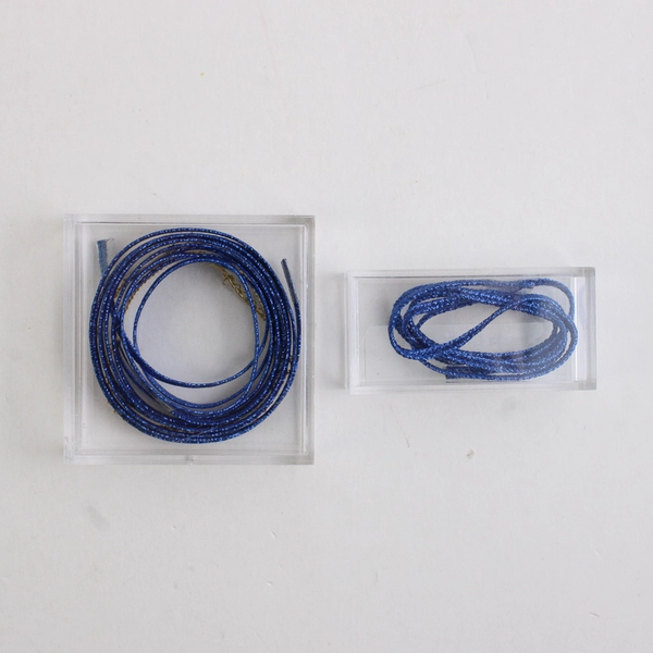 Lot of 2 Samples of Blue and Gold Russia Braid Sewing Trim, New 