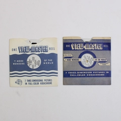 Lot Of 2 View Master 1949 Wild Animals Of Reels India #912 South America #914