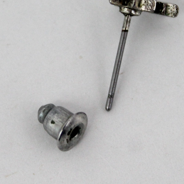 Vintage Silver Tone 3 Star Stud Earrings