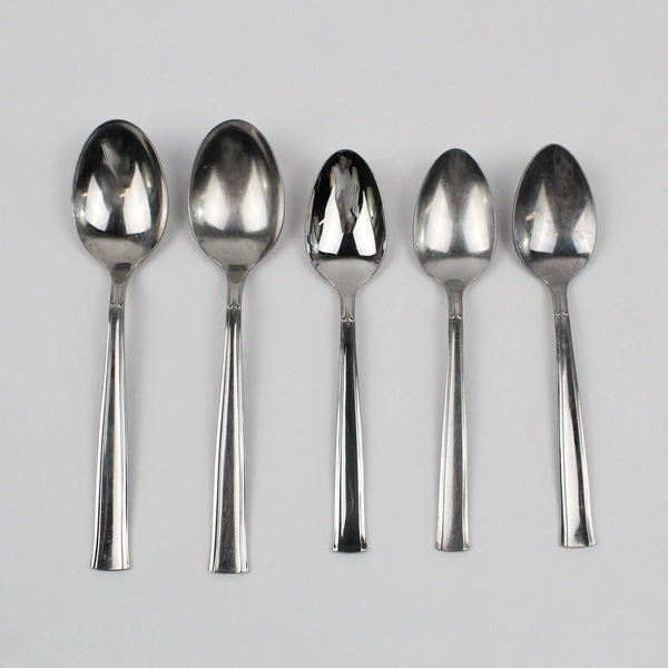 Lot Of 5 Oneida Silver Forever (Stainless) Flatware 2 Soup Spoons 3 Teaspoons