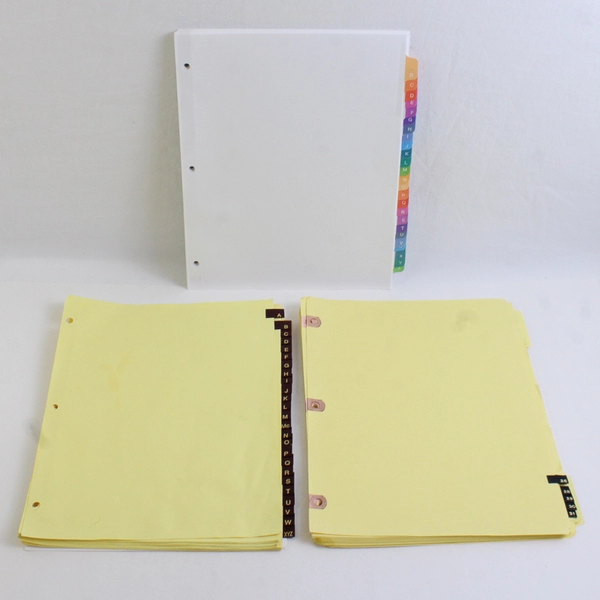 Lot of 5 Binders & Index Dividers Pre-Owned Office Supplies