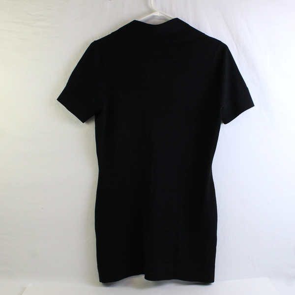 White House Black Market Black Cardigan Short Sleeve Open Front Women's Size S