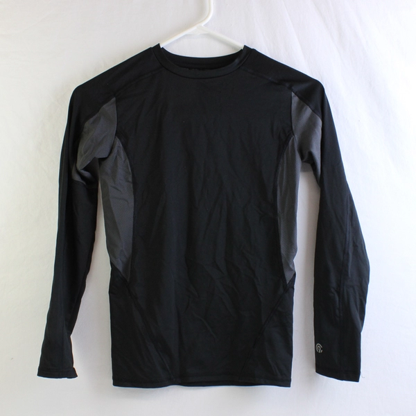Champion Black Long Sleeve Stretch Shirt with Mesh Panels Women's Size Large
