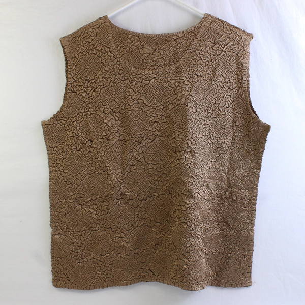 Vintage Carole Little Gold Sequin Tank Top Swirls Women's Size 2X
