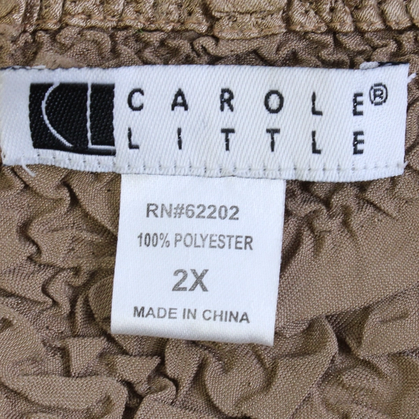 Vintage Carole Little Gold Sequin Tank Top Swirls Women's Size 2X