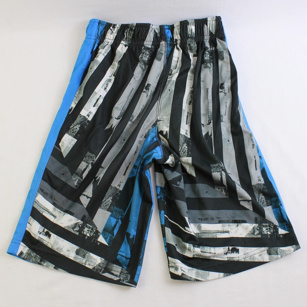 Nike Dri-FIT Boys Athletic Shorts Blue Black Gray White Size Small