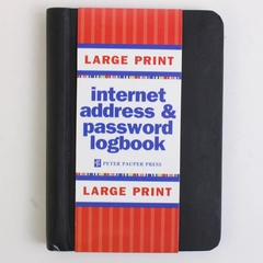 Large Print Internet Address & Password Logbook 2016 Spiral Bound Unused