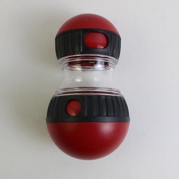 TreckPet Enhanced Dog Treat Dispenser Toy Red/Black Roll Fill Play Dog Puzzle