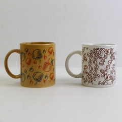 Lot Of 2 Copa De Oro Imported Coffee Liqueur Orange/White Ceramic Mug
