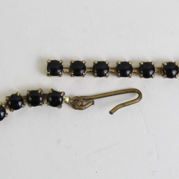 VTG Juliana Rhinestone Cabochon Statement Choker Necklace 14.5"