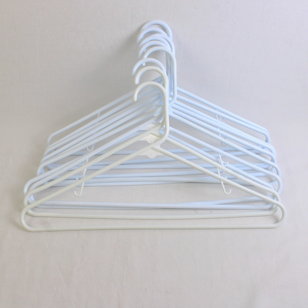 Mixed Lot of 10 White Plastic Clothes Hangers Home Organization