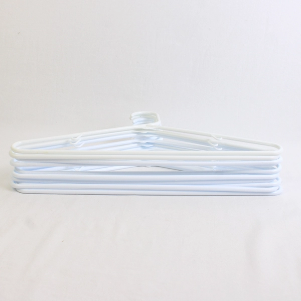 Mixed Lot of 10 White Plastic Clothes Hangers Home Organization