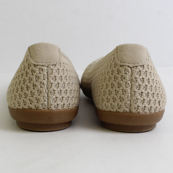 Aerosoles Beige Danielle Knit Ballet Flats Slip On Shoes Women's Size 8M