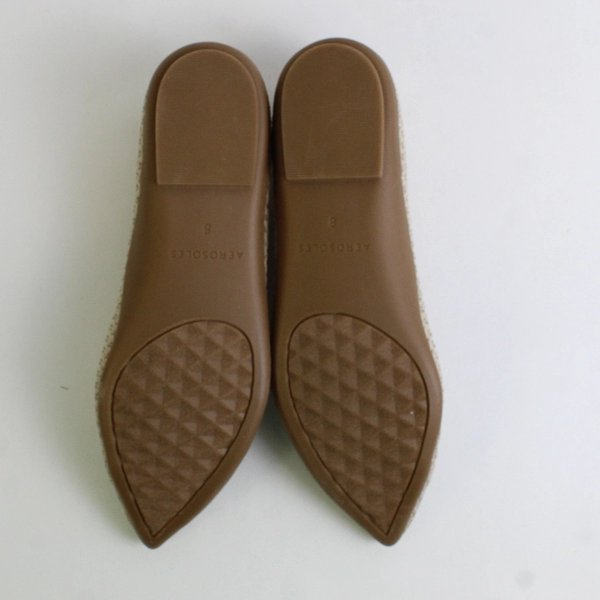 Aerosoles Beige Danielle Knit Ballet Flats Slip On Shoes Women's Size 8M