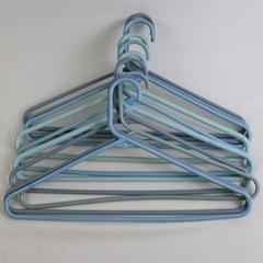 Mixed Lot of 10 Light Blue Plastic Clothes Hangers Home Organization