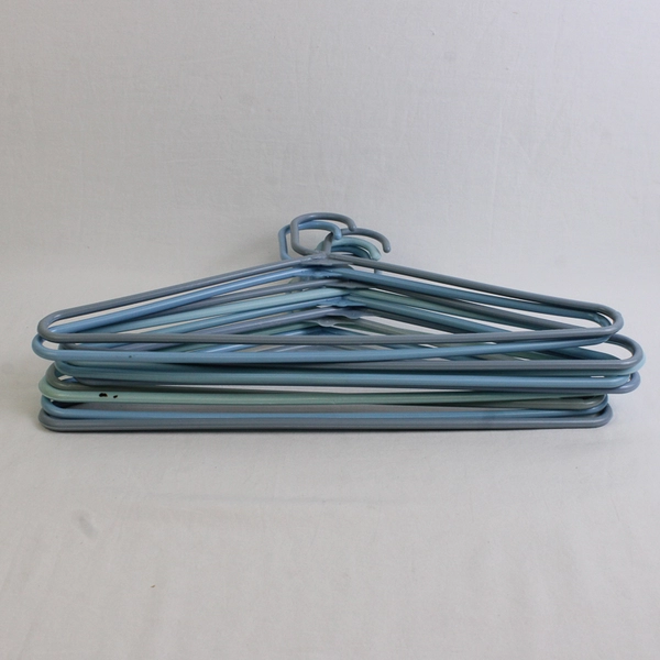 Mixed Lot of 10 Light Blue Plastic Clothes Hangers Home Organization