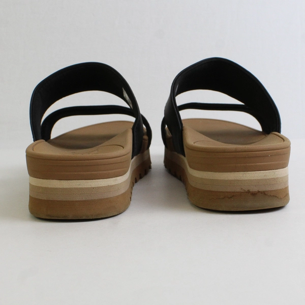 Reef Cushion Black Vista Hi Platform Slide Sandal Shoes Women's Size 9