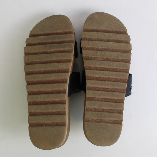 Reef Cushion Black Vista Hi Platform Slide Sandal Shoes Women's Size 9