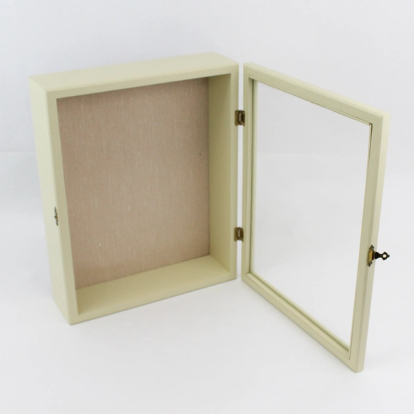 2000 Exposures Wooden Glass Top Display Case Light yellow 12 x 15 x 4  Inches