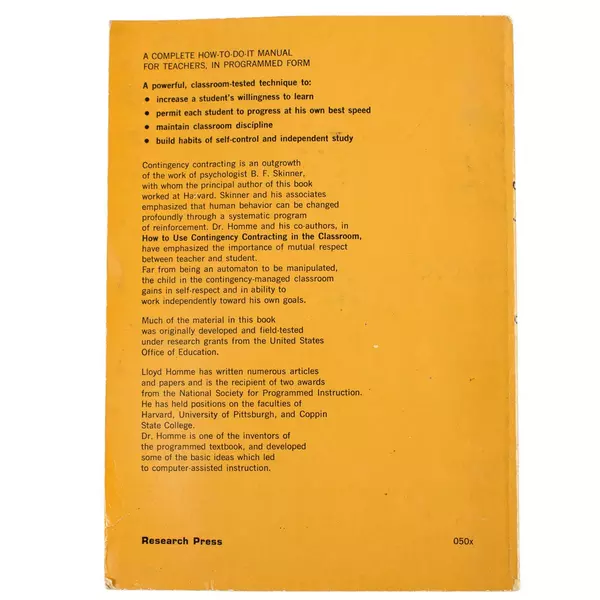 How to Use Contingency Contracting in the Classroom Homme 1970