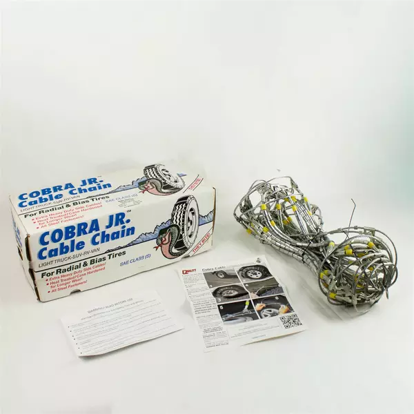 Cobra JR Cable Tire Chains PN1675 Heavy Duty Light Truck SUV RV Van -Open Box