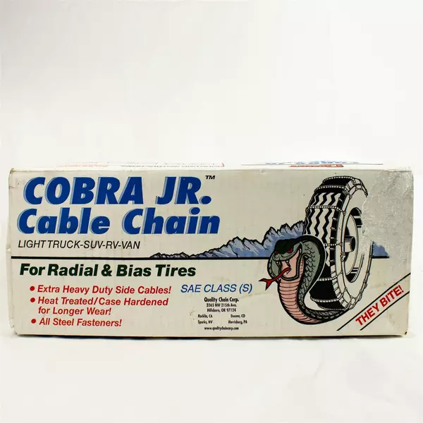Cobra JR Cable Tire Chains PN1675 Heavy Duty Light Truck SUV RV Van -Open Box