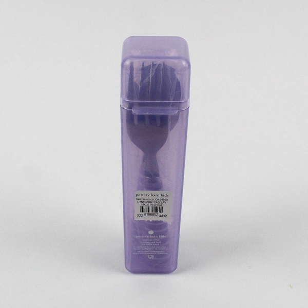 Set of 2 Pottery Barn Kids Utensils With Storage Case Fork Spoon Silverware 