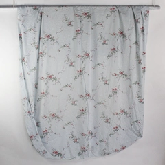 Perma-Press Percale Blue Floral Patterned Fitted Sheet Queen Size