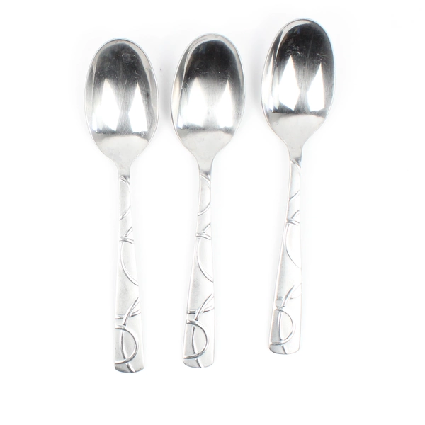 Lot of 3 Cambridge Silver CBS224 Pattern Oval Soup Spoons (aka Tablespoons) SS