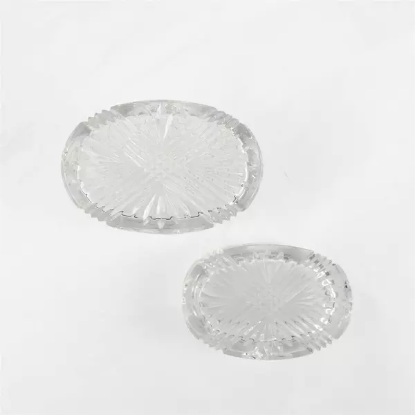 Waterford Lismore Crystal Lidded Oval Trinket Box 3.25x5x5