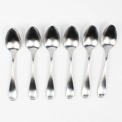 Lot Of 6 Oneida Silver Satin Voss (Stainless) Flatware Soup Spoons 7.25" Long