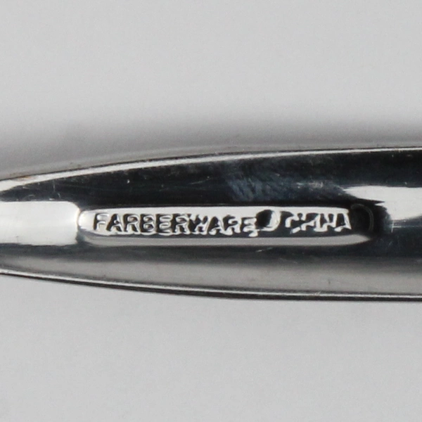 Lot of 6 Farberware Diner Pattern Salad Forks 7" Stainless Good Hard To Find