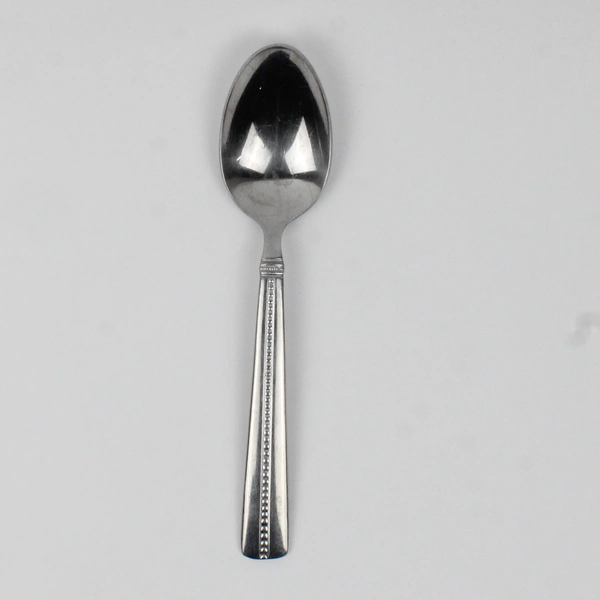 Nicole Miller Green Tea Stainless Beaded Center Soup Spoon (Tablespoon) Flatware
