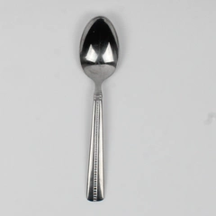 Nicole Miller Green Tea Stainless Beaded Center Soup Spoon (Tablespoon) Flatware