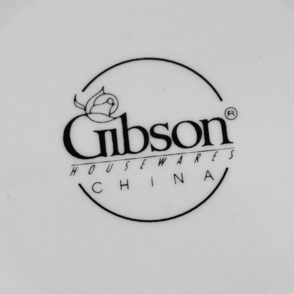 3 Gibson Designs Anniversary Golden Salad Plates 7.5" White With Gold bands 