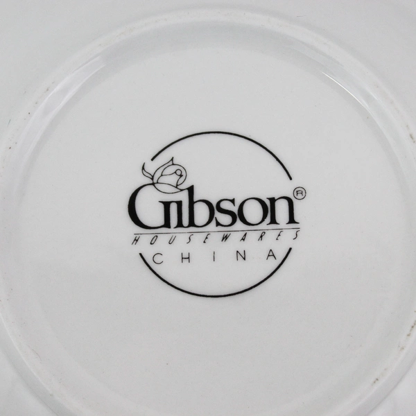 3 Gibson Anniversary Soup/Cereal Bowls. White W/Gold Trim China