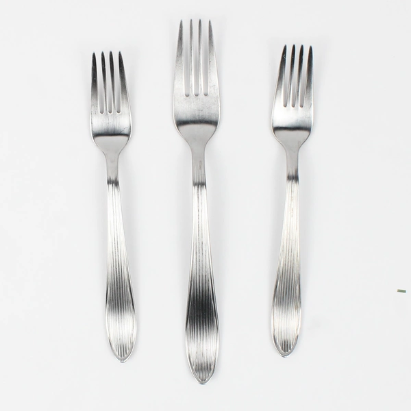 Lot of 3 IKEA Smide Pattern Stainless Steel 2 Salad Forks 1 Dinner Fork Good