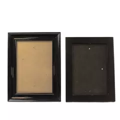 Lot of 2 Black Plastic Photo Frames, for photos 5"x7" 2017 