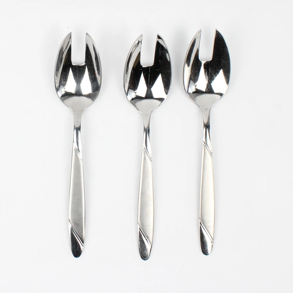 Lot Of 3 Oneida Silver Risotto (Stainless) Flatware Pierced Serving Spoon 9"