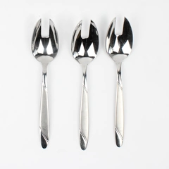 Lot Of 3 Oneida Silver Risotto (Stainless) Flatware Pierced Serving Spoon 9"