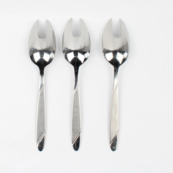 Lot Of 3 Oneida Silver Risotto (Stainless) Flatware Pierced Serving Spoon 9"