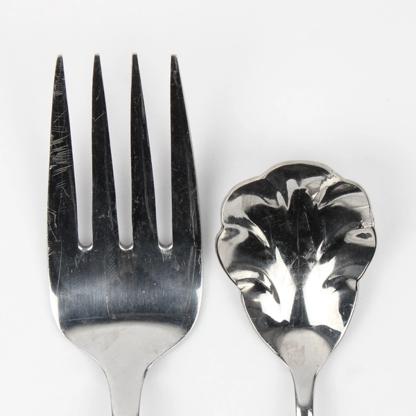 Lot Of 3 Oneida Silver Risotto (Stainless) Flatware Serving Fork 2 Sugar Spoons